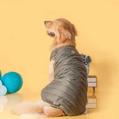 CHALECO PARA MASCOTAS LETIF PET SHOP IMPERMEABLE VERDE MILITAR TALLA 3 - 3