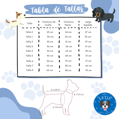 PELUDITO PARA MASCOTAS LETIF PET SHOP PLOMO TALLA 0 - 5