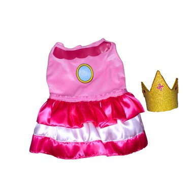 DISFRAZ TERCIOPELO PERRO Y GATO LETIF PET SHOP PRINCESA PEACH TALLA 8