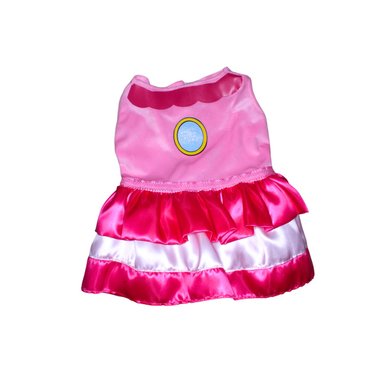 DISFRAZ TERCIOPELO PERRO Y GATO LETIF PET SHOP PRINCESA PEACH TALLA 2 - 2