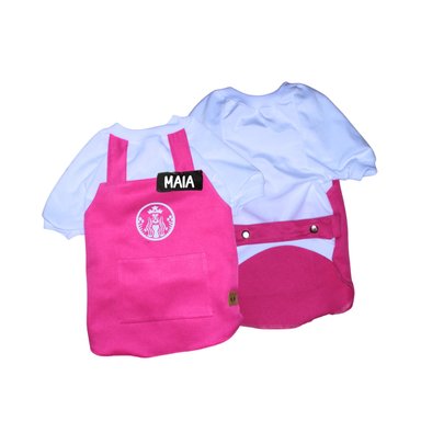 DISFRAZ PERRO Y GATO LETIF PET SHOP STARBUKS DOG ROSA TALLA 8