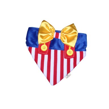 BANDANA TERCIOPELO PERRO Y GATO LETIF PET SHOP PAYASO MACHO TALLA L