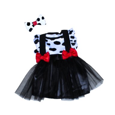 DISFRAZ TERCIOPELO PERRO Y GATO LETIF PET SHOP CRUELLA VIL TALLA 0