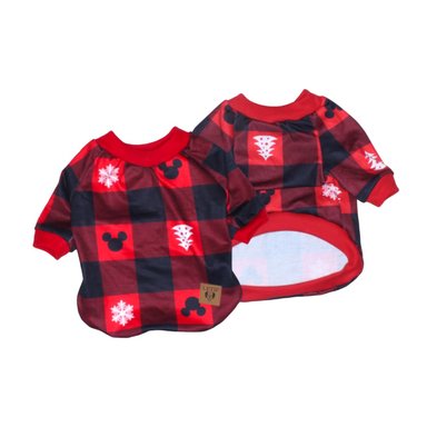 POLERA ALGODÓN PERRO Y GATO LETIF PET SHOP MICKEY HO HO HO TALLA 3