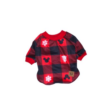 POLERA ALGODÓN PERRO Y GATO LETIF PET SHOP MICKEY HO HO HO TALLA 2 - 3