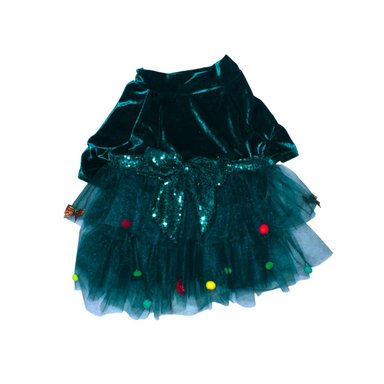 VESTIDO PLUSH PERRO Y GATO LETIF PET SHOP XMAS TREE TALLA 0 - 2