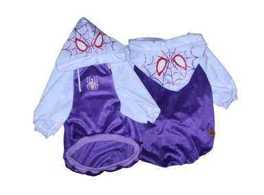 DISFRAZ TERCIOPELO PERRO Y GATO GWEN STACY DOG TALLA 3 LETIF PET SHOP