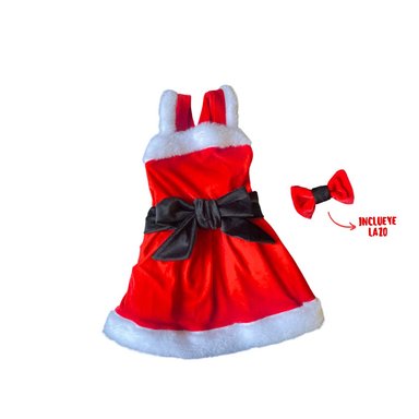 VESTIDO TERCIOPELO PERRO Y GATO MAMA NOELA ROJO TALLA 5 LETIF PET SHOP