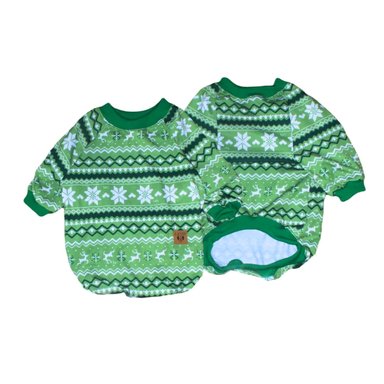 POLERA ALGODÓN PERRO Y GATO XMAS GREEN TALLA 3 LETIF PET SHOP