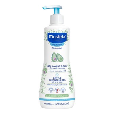 GEL CORPORAL MUSTELA 8703561 GEL DE BAÑO SUAVE DE PALTA PARA BEBÉ CABELLO Y 500ML