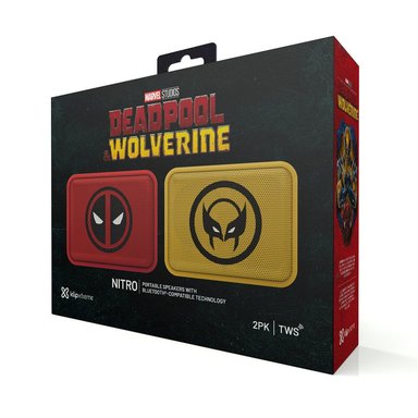 PARLANTE BLUETOOTH KLIPXTREME NITRO DEADPOOL Y WOLVERINE KBS-025MD 2PK - 4