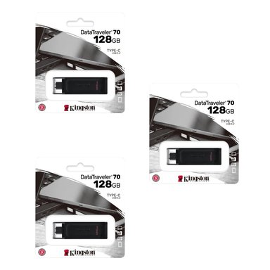 MEMORIA USB TIPO C KINGSTON 128GB KIT DE 3 UNIDADES - 1