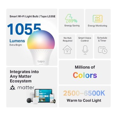 FOCO LED INTELIGENTE TAPO MULTICOLOR L530E - 4