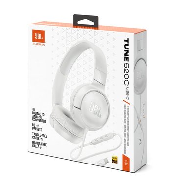 AUDIFONOS CON MICROFONO JBL TUNE 520C USB-C BLANCO - 4