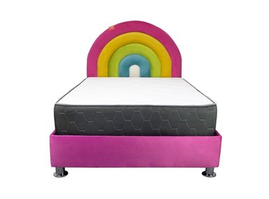 DORMITORIO COLCHONES PEREZOSO ARCOIRIS 2 PLAZAS + CABECERA + ALMOHADAS
