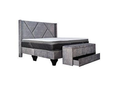 DORMITORIO COLCHONES PEREZOSO CENTELLO KING + CABECERA + BAUL ZAPATERA + 03 ALMOHADAS