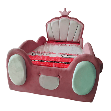 DORMITORIO COLCHONES PEREZOSO SOFÍA 1.5 PLAZAS BABY PARA NIÑA CON CABECERA, 3 BARANDAS Y ESCALERA KIDS