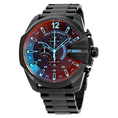 RELOJ DIESEL HOMBRE ANÁLOGO DZ4318 MEGA CHIEF CRONÓGRAFO NEGRO AZUL