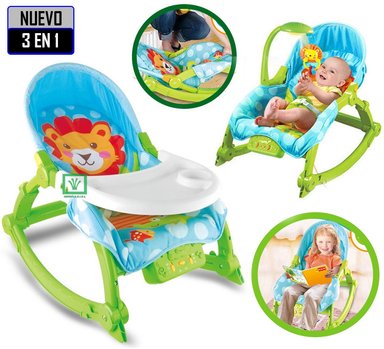 SILLA COMER IDEAL CON MESA CELESTE MECEDORA VIBRADOR/LÁMPARA/MUSICAL