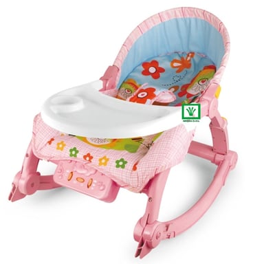 SILLA COMER IDEAL CON MESA ROSADO MECEDORA VIBRADOR/LÁMPARA/MUSICAL - 2