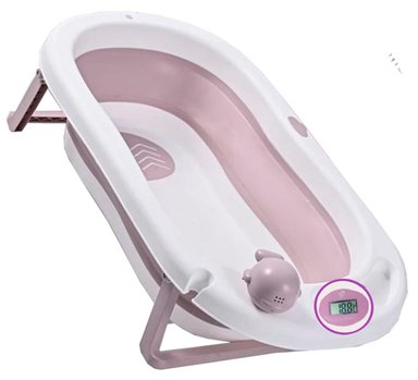 BAÑERA TINA DE BAÑO DOUX BEBE PARA BEBE PLEGABLE ROSA | Rosado - 2