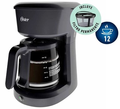 CAFETERA OSTER 12 TAZAS FILTRO PERMANENTE BVSTDCS12B