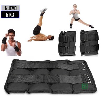PESAS 5KG TOBILLERAS PACK 2 UNIDADES NEGRO