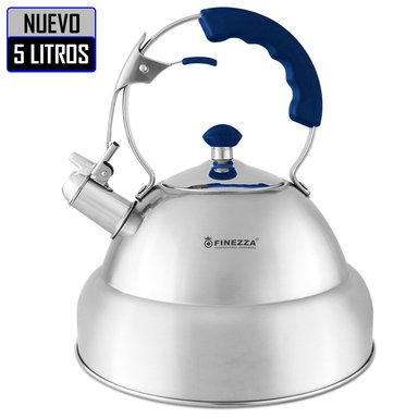TETERA FINEZZA FF-T0030-IN ACERO AZUL 5 L MANGO