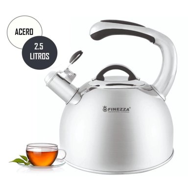 TETERA FINEZZA ACERO 2.5 LITROS FF-T0040-IN ACERO INOXIDABLE