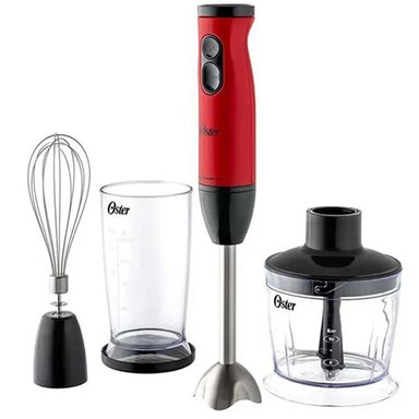 BATIDORA DE INMERSION OSTER 1 VEL + TURBO FPSTHB460A | ROJO