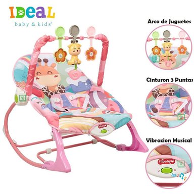 MECEDORA IDEAL KIMI MUSICAL CON VIBRADOR KIMMI ROSADO