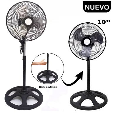 VENTILADOR PEDESTAL DE 10' NEGRO 60 WATTS