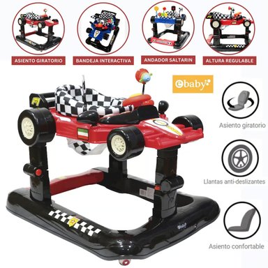 ANDADOR Y SALTARÍN EBABY EB409 BEBE DELMI ROJO