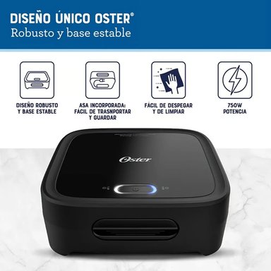 SANDWICHERA COMPACTA CON PLATOS HONDOS NEGRO CKSTSM400 OSTER - 4