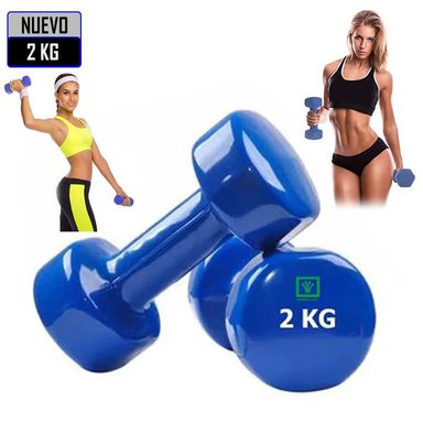 MANCUERNAS VINIL 2 KG PACK 2 UNIDADES AZUL