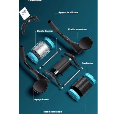 RUEDA SMART ABDOMINALES FORTALECE TU ABDOMEN CELESTE - 4