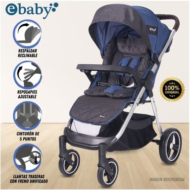 COCHE DE PASEO «DASH» EBABY BLUE