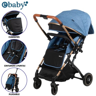 COCHE PASEO REVERSIBLE EBABY «VINCE» AZUL