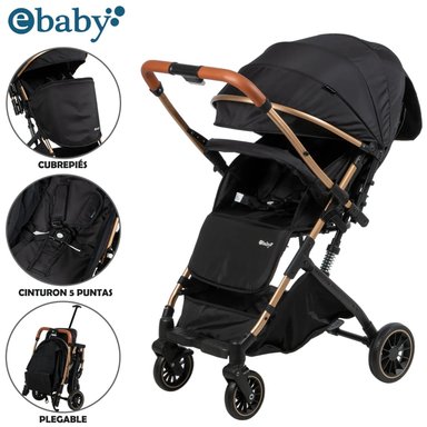 COCHE PASEO REVERSIBLE EBABY «VINCE» BLACK