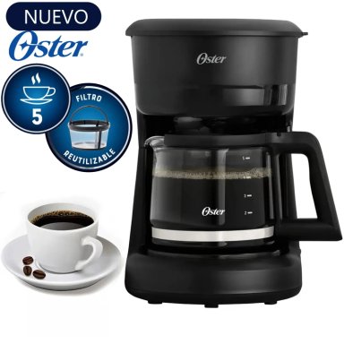 CAFETERA OSTER 5TZ DE FILTRO REUTILIZABLE BVSTDCS51B NEGRA - 1