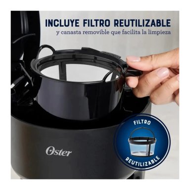CAFETERA OSTER 5TZ DE FILTRO REUTILIZABLE BVSTDCS51B NEGRA - 4