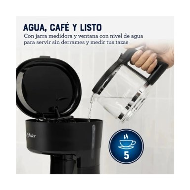 CAFETERA OSTER 5TZ DE FILTRO REUTILIZABLE BVSTDCS51B NEGRA - 5