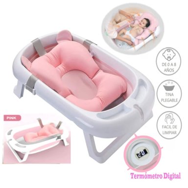 BAÑERA PARA BEBÉ PORTÁTIL IDEAL SPA ROSADO