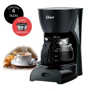 CAFETERA PARA 4 TAZAS JARRA DE VIDRIO NEGRO OSTER BVSTDCDR5B