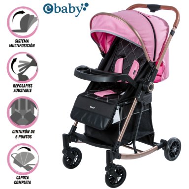 COCHE MECEDORA DE LUJO BOUNCY PINK