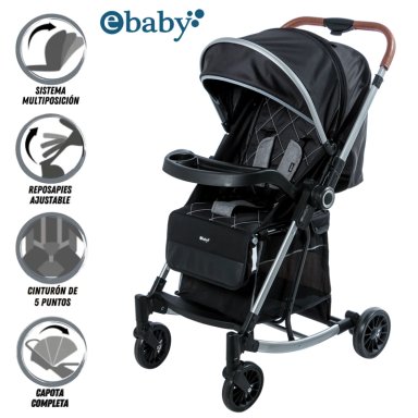 COCHE MECEDORA DE LUJO BOUNCY BLACK