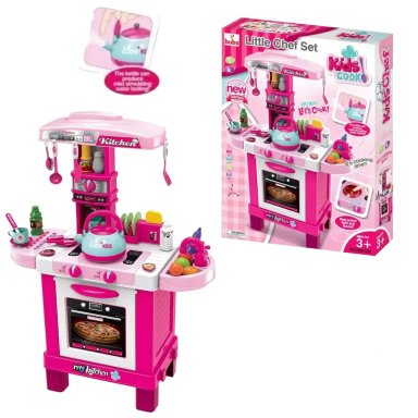 SET COCINA DE JUGUETE INFANTIL CON TETERA BOTA VAPOR - 3