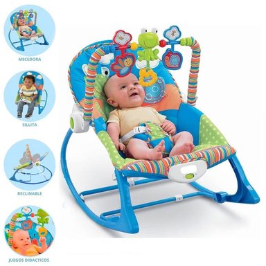 SILLA MECEDORA CON VIBRADOR MUSICAL Y TOYS NIÑO RANA