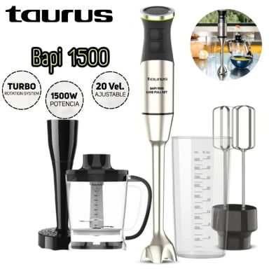 BATIDORA DE INMERSION TAURUS BAPI 1500 LUXE FULL SET - 1
