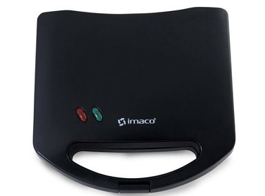 SANDWICHERA IMACO IST101N ANTIADHERENTE CORTA SELLA Y DORA NEGRO